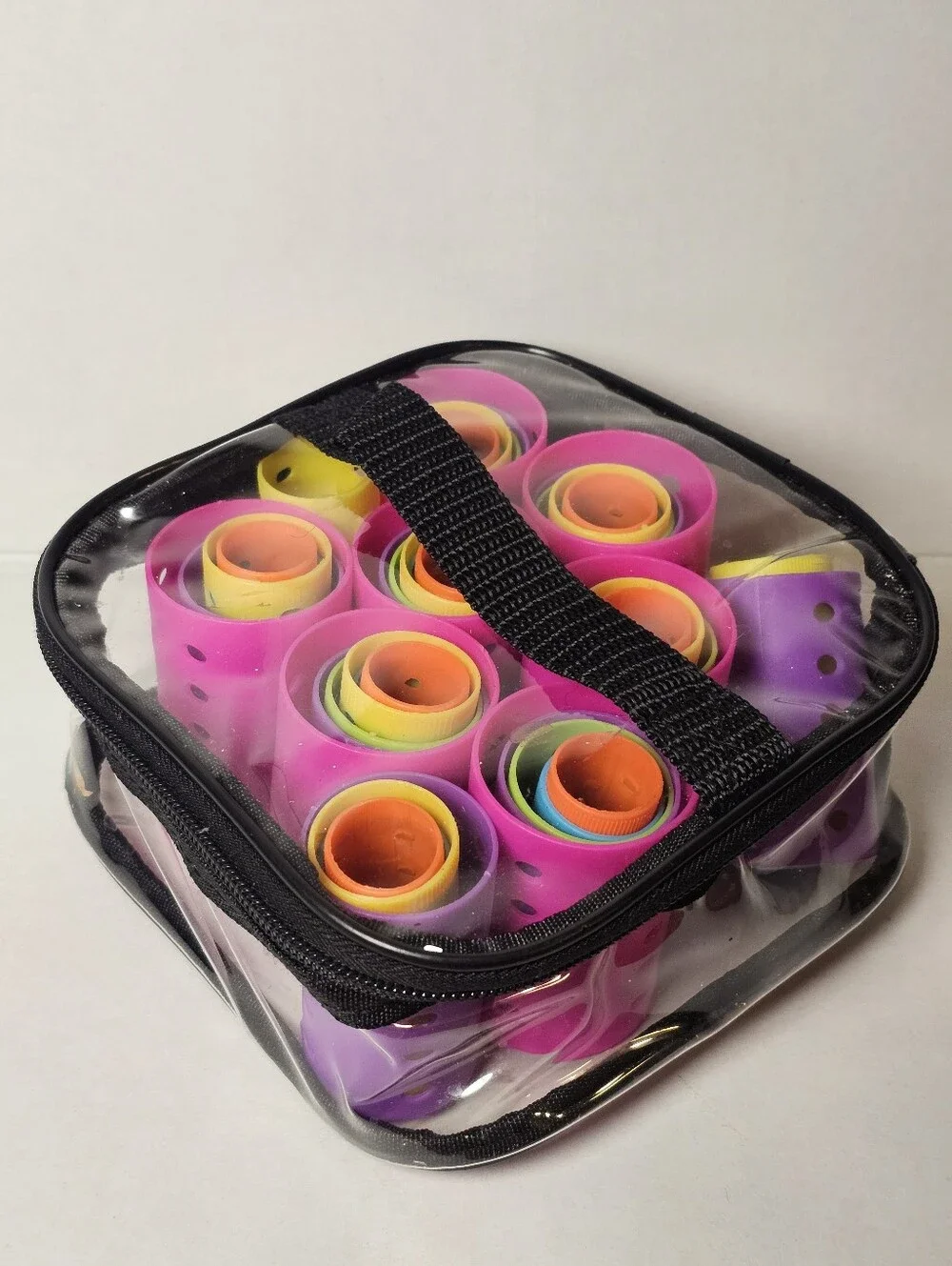 Space Saving Hair Roller Set | Collapsible Rollers & Travel Storage Case Multi